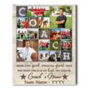 Personalized Appreciation Gift For Coach Canvas Print For Coach From Team