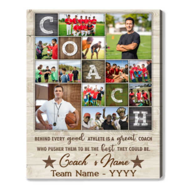 Personalized Appreciation Gift For Coach Canvas Print For Coach From Team - Image 5