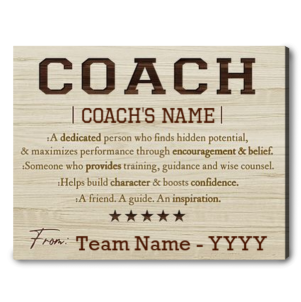 Custom Thank You Appreciation Gift For Coach Sport Coach Canvas Print - Image 5