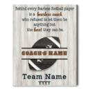 Custom Football Coach Appreciation Canvas Print Football Coach Thank You Gift