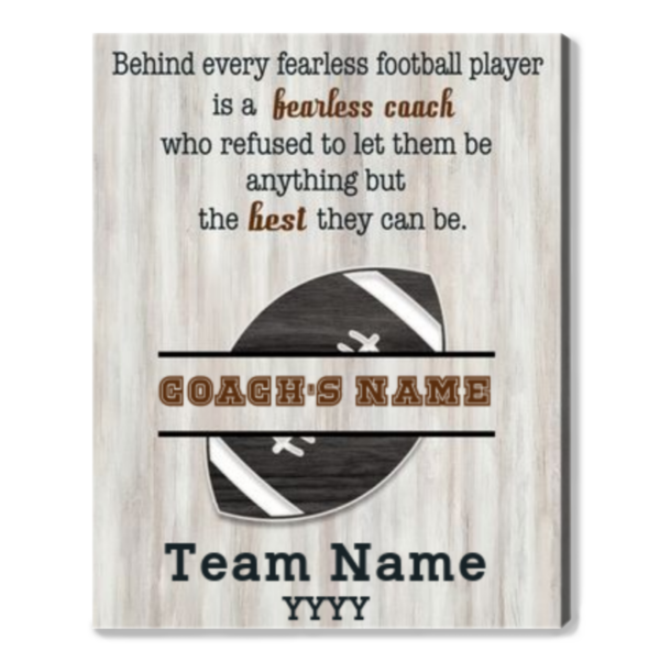 Custom Football Coach Appreciation Canvas Print Football Coach Thank You Gift - Image 5