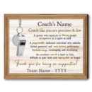 Custom Thank You Canvas For Sport Coach Gift To Coach From Team
