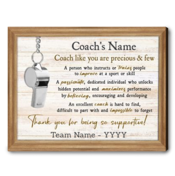 Custom Thank You Canvas For Sport Coach Gift To Coach From Team - Image 5