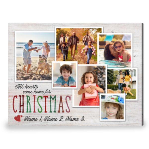 Personalized Xmas Gift Family Photo For Christmas Wall Art Canvas Print - Image 5