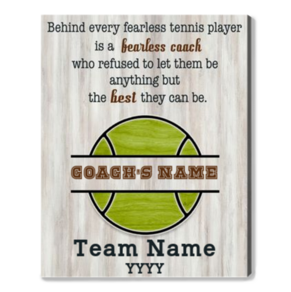 Custom Tennis Coach Appreciation Canvas Print Tennis Coach Thank You Gift - Image 5