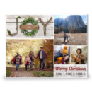 Joy Christmas Sign Personalized Xmas Family Gift Canvas Print